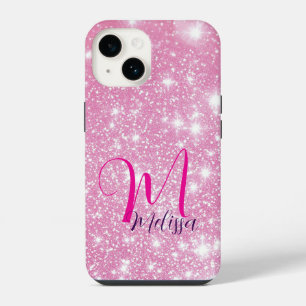 Coque Pour iPhone 14 Nom pailleté personnalisé féminin et scintillant