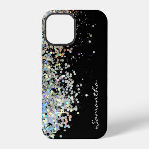 Coque iPhone 12 Nom personnalisé de la fille Parties scintillant d