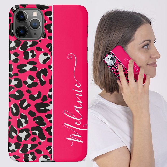 Coque iPhone Nom personnalisé de l'Arrière - plan Motif Girly P (Créateur téléchargé)
