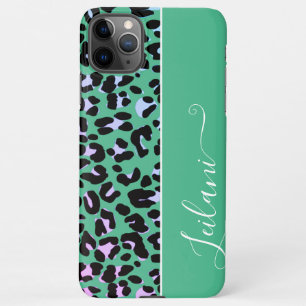 Coque iPhone 11Pro Max Nom personnalisé de l'Arrière - plan Motif Leopard