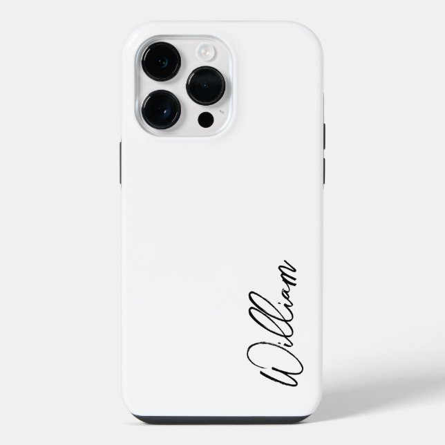 Coque iPhone Nom personnalisé du script moderne (Verso)