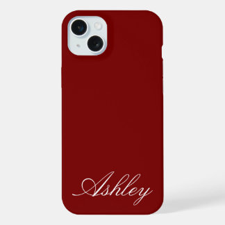 Coque iPhone 15 Plus Nom personnalisé Élégant Moderne Minimaliste