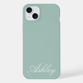 Coque iPhone 15 Plus Nom personnalisé Élégant Moderne Minimaliste