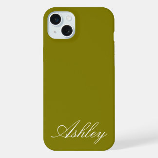 Coque iPhone 15 Plus Nom personnalisé Élégant Moderne Minimaliste