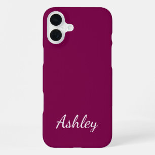 Coque iPhone 16 Plus Nom personnalisé Élégant Moderne Minimaliste 