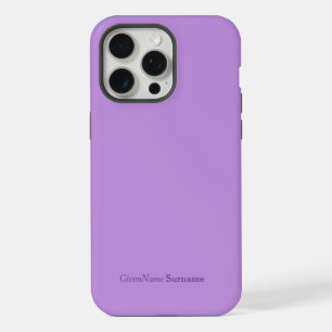 Coque iPhone 15 Pro Max Nom personnalisé Élégant Simple Lavande Purple