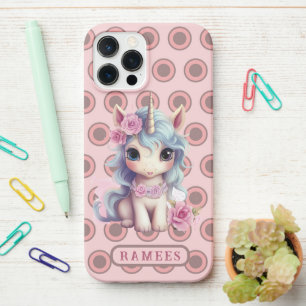 Coque iPhone 12 Pro Max Nom personnalisé Fairy Baby Unicorn Sparkling
