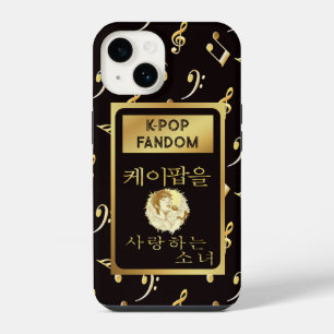 Coque Pour iPhone 14 Nom personnalisé Fille qui aime le k-pop fandom f