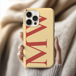 Coque iPhone 15 Pro Nom personnalisé initiale - Cadeau d'anniversaire