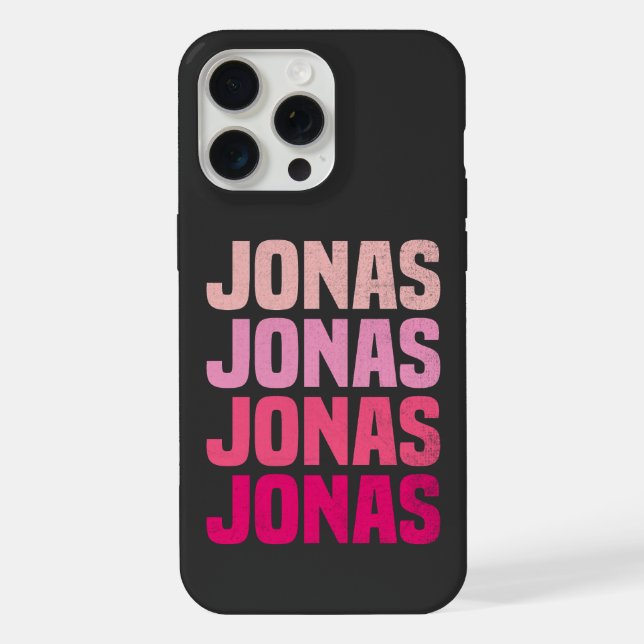 Coque iPhone Nom personnalisé Jonas I Love Jonas (Verso)
