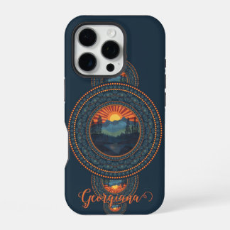 Coque iPhone 16 Pro Nom personnalisé Mandala ornemental vintage de la