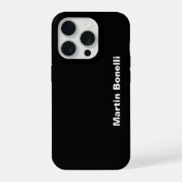 Nom personnalisé minimaliste moderne noir blanc