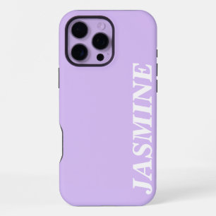 COQUE iPhone 16 PRO MAX NOM PERSONNALISÉ MODERNE ÉLÉGANT COULEUR LAVANDE U
