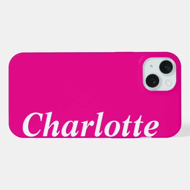 Coque iPhone Nom Personnalisé Moderne Élégant Minimal Noir  (Verso Horizontal)