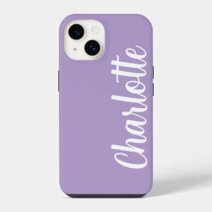 Coque Pour iPhone 14 Nom personnalisé Monogramme minimal moderne élégan