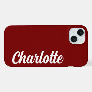 Coque iPhone 15 Plus Nom personnalisé Monogramme minimaliste moderne él