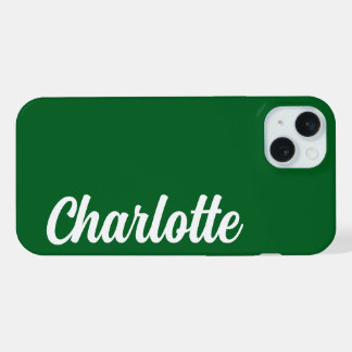 Coque iPhone 15 Plus Nom personnalisé Monogramme minimaliste moderne él