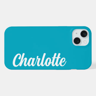 Coque iPhone 15 Plus Nom personnalisé Monogramme minimaliste moderne él