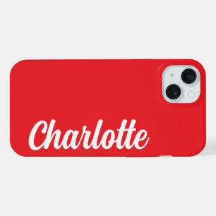 Coque iPhone 15 Plus Nom personnalisé Monogramme minimaliste moderne él