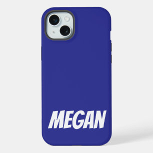 Coque iPhone 15 Plus Nom personnalisé Monogramme simple et élégant mode