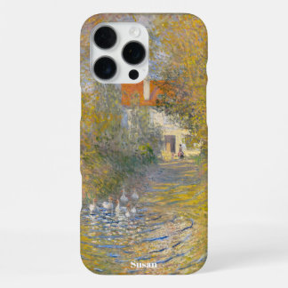 Coque iPhone 16 Pro Max Nom personnalisé Paysage de Monet pour elle