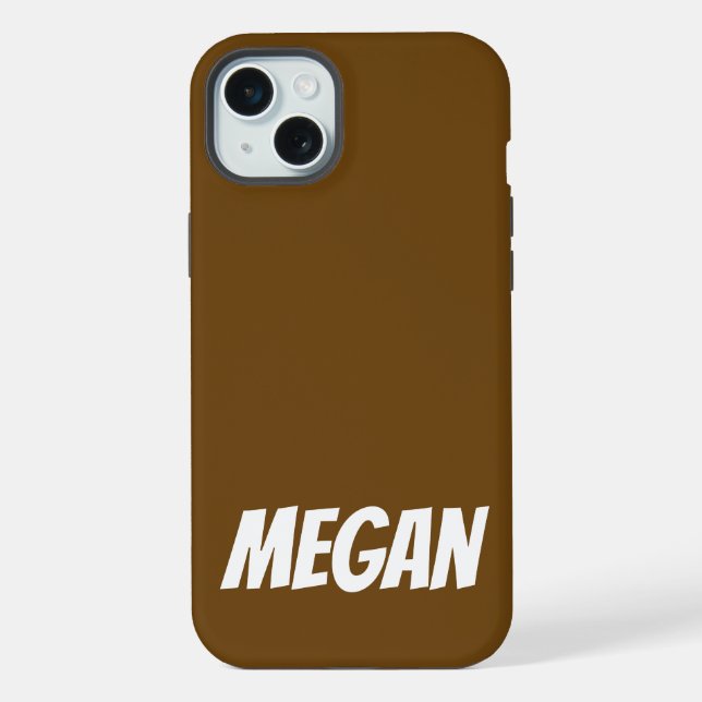 Coque iPhone Nom personnalisé simple élégant moderne monogramme (Verso)