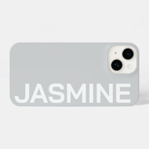 Coque Pour iPhone 14 Nom personnalisé Simple Monogramme minimal Moderne