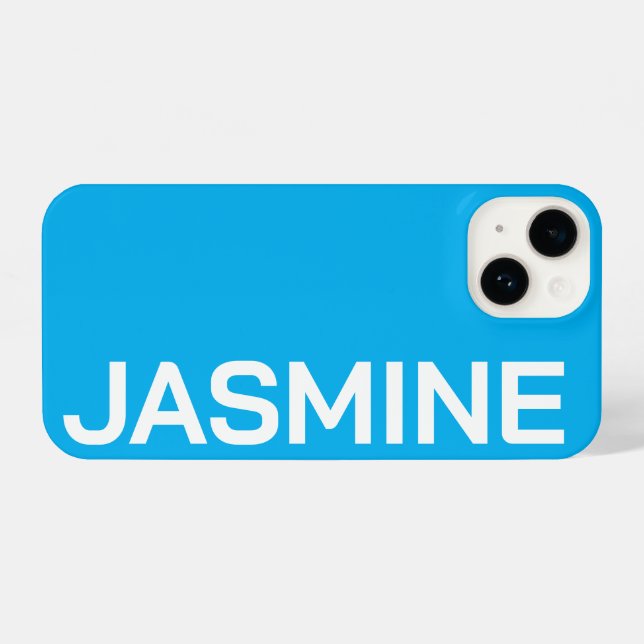 Coque iPhone Nom personnalisé Simple Monogramme minimal Moderne (Verso Horizontal)