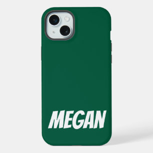 Coque iPhone 15 Plus Nom personnalisé simple monogramme moderne élégant
