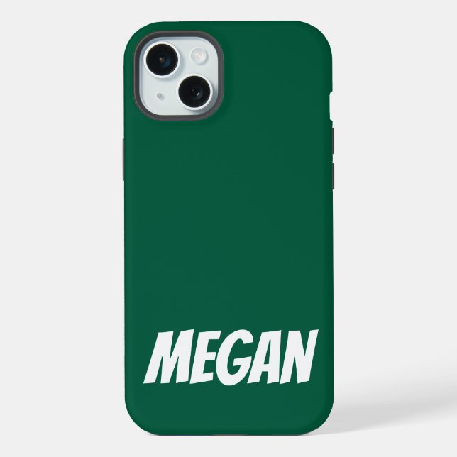 Coque iPhone Nom personnalisé simple monogramme moderne élégant (Verso)