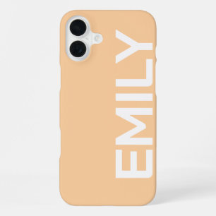 COQUE iPhone 16 PLUS NOM PERSONNALISÉ STYLE MODERNE MINIMAL MONOGRAMME