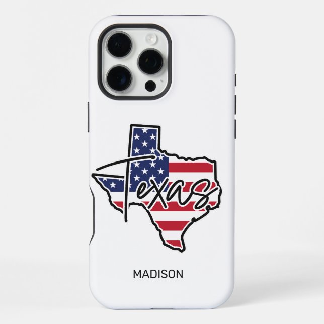 Coque iPhone Nom personnalisé Texas (Verso)