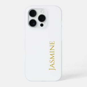 Coque iPhone 16 Pro Nom professionnel minimaliste de couleur or