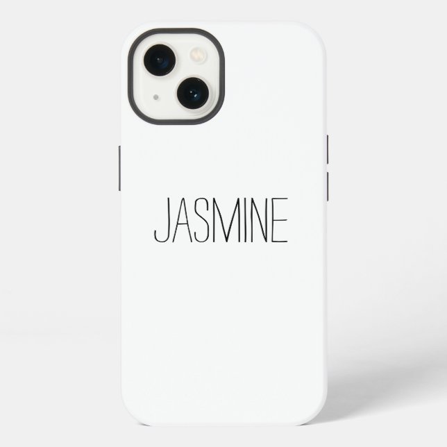 Coque iPhone Nom simple cas clair (Verso)