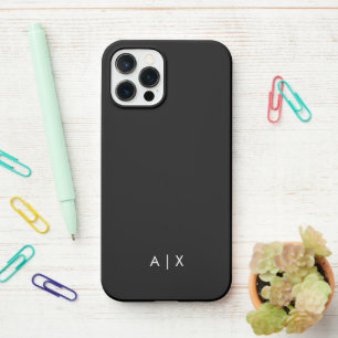 Coque iPhone 12 Pro Nom simple de couple monogrammé