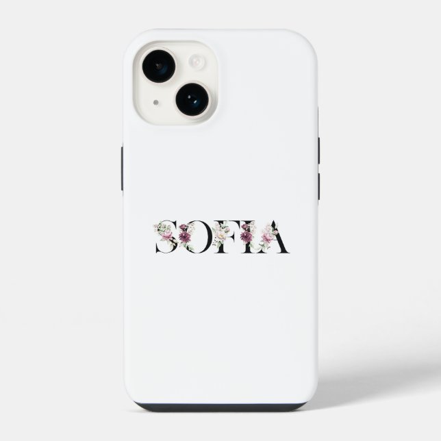 Coque iPhone Nom Sofia. (Verso)
