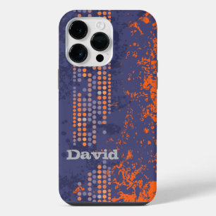 Coque Pour Pour iPhone 14 Pro Max nom style surf bleu orange