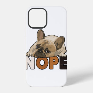 Coque iPhone 12 Pro Non Paresseux Amoureux Drôle de Bouledogue Françai