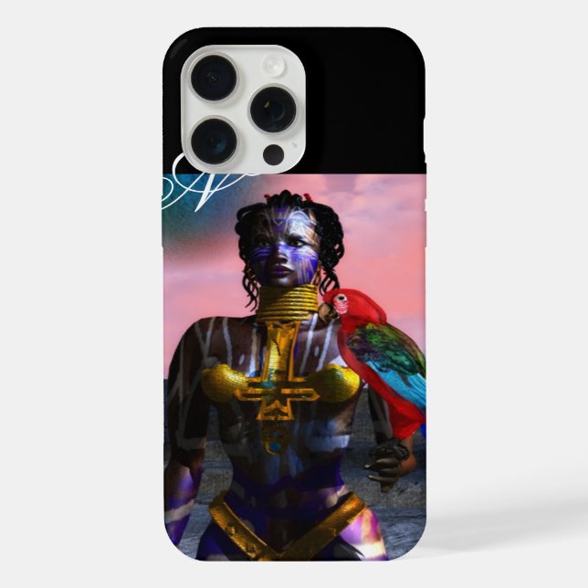 COQUE iPhone NORA CYBER GUERRIER MONOGRAMME (Verso)