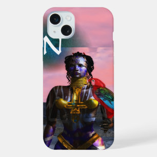 COQUE iPhone 15 PLUS NORA CYBER GUERRIER MONOGRAMME
