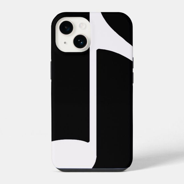 Coque iPhone note de musique / noir (Verso)