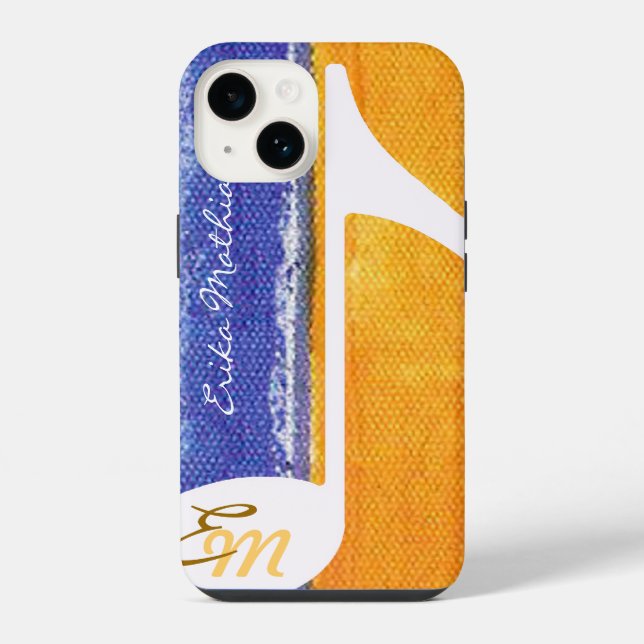 Coque iPhone note musicale personnalisable (Verso)