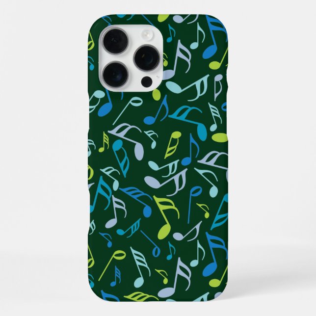 Coque iPhone Notes de Musique Colorées  (Verso)