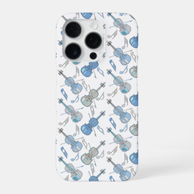 Coque iPhone Notes de musique de violon (Verso)