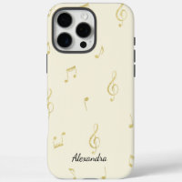 Notes de musique en or blanc