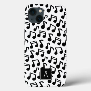 Etui iPhone 13 Notes de musique gribouillées prépa Monogramme Per