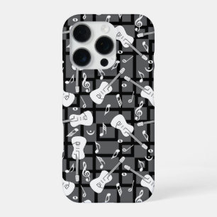 Coque iPhone 16 Pro Notes musicales de Guitare Lines