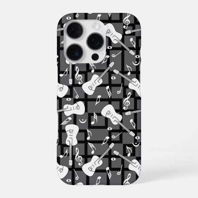 Coque iPhone Notes musicales de Guitare Lines (Verso)