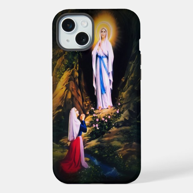 Coque iPhone Notre-Dame de Lourdes (Verso)