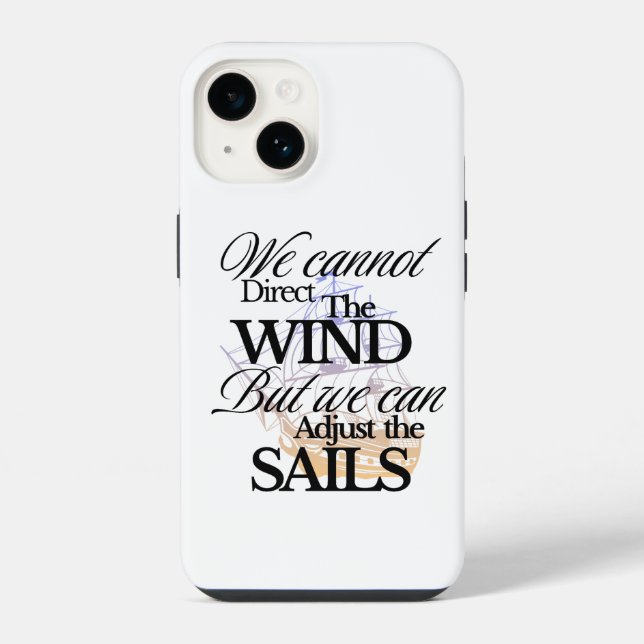 Coque iPhone Nous ne pouvons pas diriger la citation du vent av (Verso)